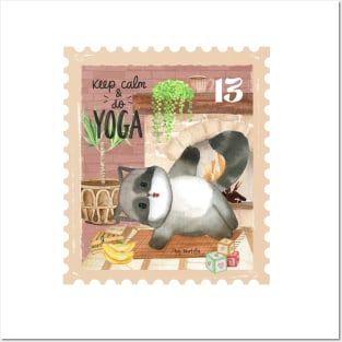 Keep Calm & Do Yoga! Says the Skunk Posters and Art